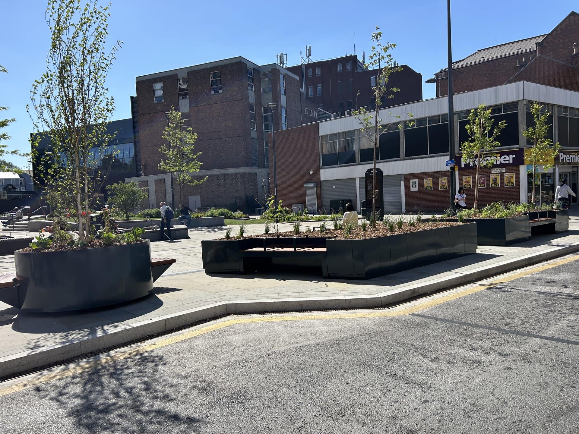 Planters with Seating for a Greener, More Walkable Derby City Centre