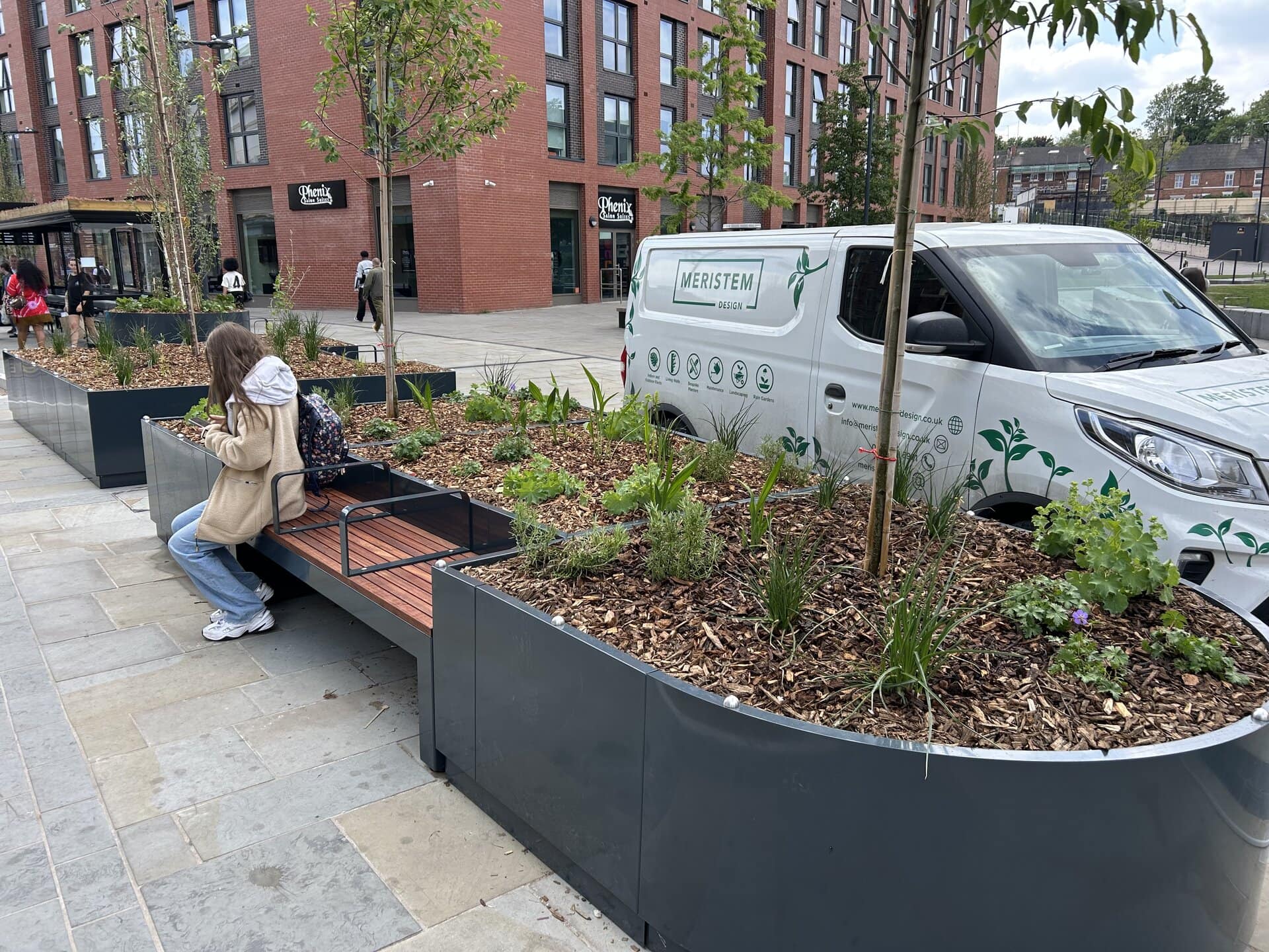 Planters with Seating for a Greener, More Walkable Derby City Centre