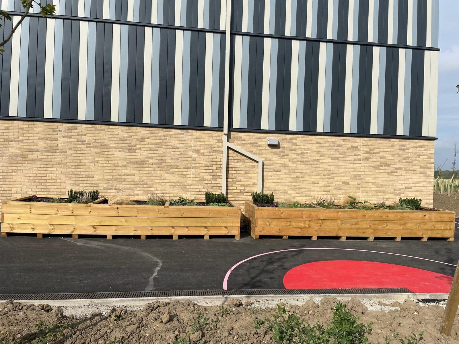 Newcastle School SuDS Planters