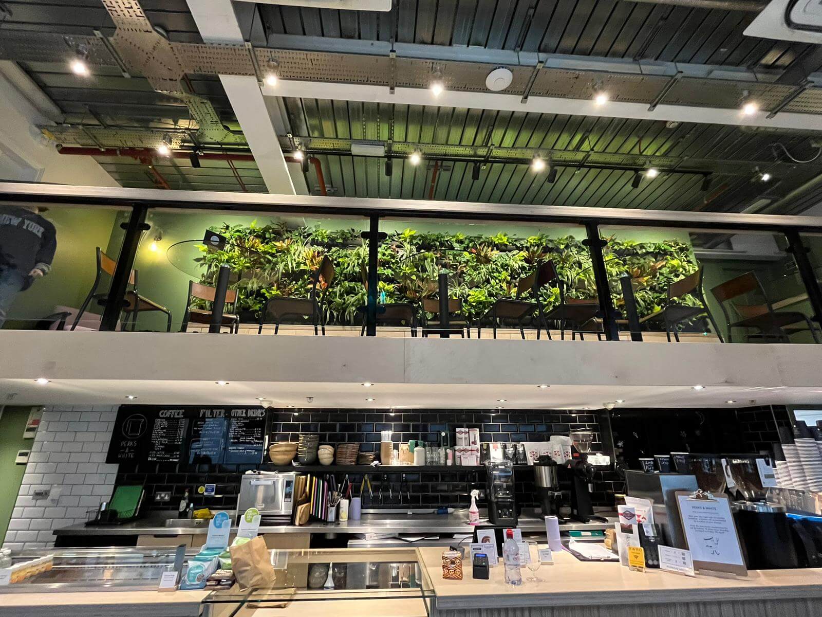 Perks & White Living Plant Wall